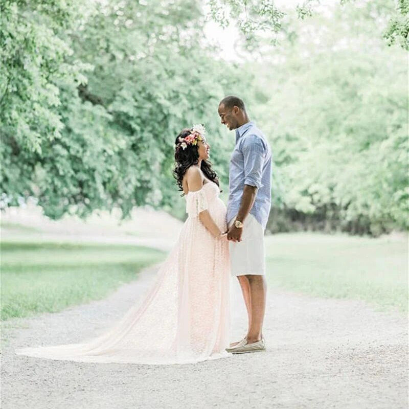 CHCDMP Seksikas pitsiline Olkaimeta Raseduse Pikk Kleit Rasedatele Naistele Imikud Maxi Kleit Rasedus Suvine väljamõeldud fotograafia rekvisiidid