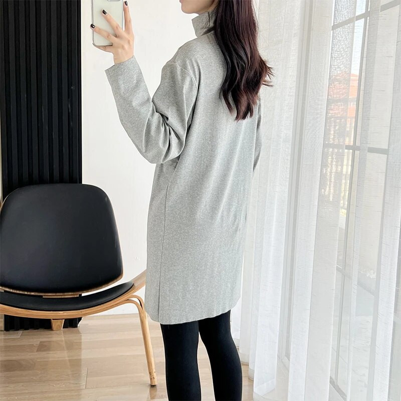 Pamučna majica kratkih rukava za trudnice i trudnice s dugim rukavima za dojenje 7013B40