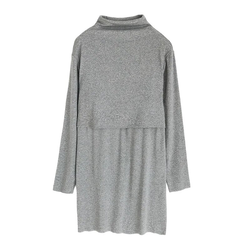 Pamučna majica kratkih rukava za trudnice i trudnice s dugim rukavima za dojenje 7013B40