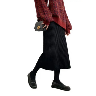 Ziemas grūtnieču drēbes Modes ar augstu vidukli Grūtnieču vēdera svārki vienkrāsaini grūtniecēm, kroku svārki grūtniecēm