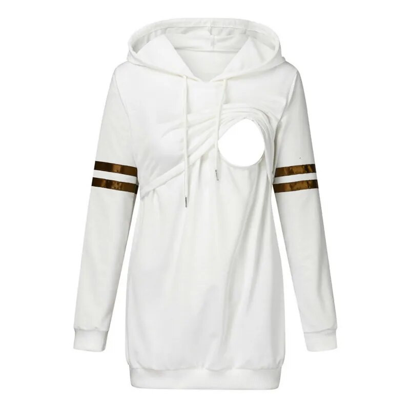 Ležerna majica s kapuljačom za dojenje Zimske ženske majice s dugim rukavima za trudnice Majice za dojenje Majice s kapuljačom za dojilje Odjeća s kapuljačom za trudnice