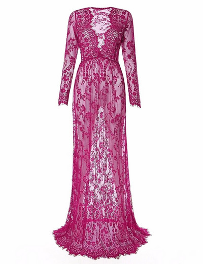 Čipkane trudničke haljine s V-izrezom Otmjena odjeća za trudnice za fotografiranje Trudnička haljina za fotografiranje Ženska odjeća velikih veličina