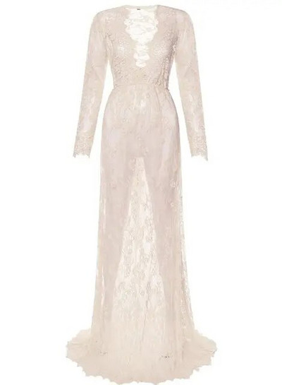 Čipkane trudničke haljine s V-izrezom Otmjena odjeća za trudnice za fotografiranje Trudnička haljina za fotografiranje Ženska odjeća velikih veličina