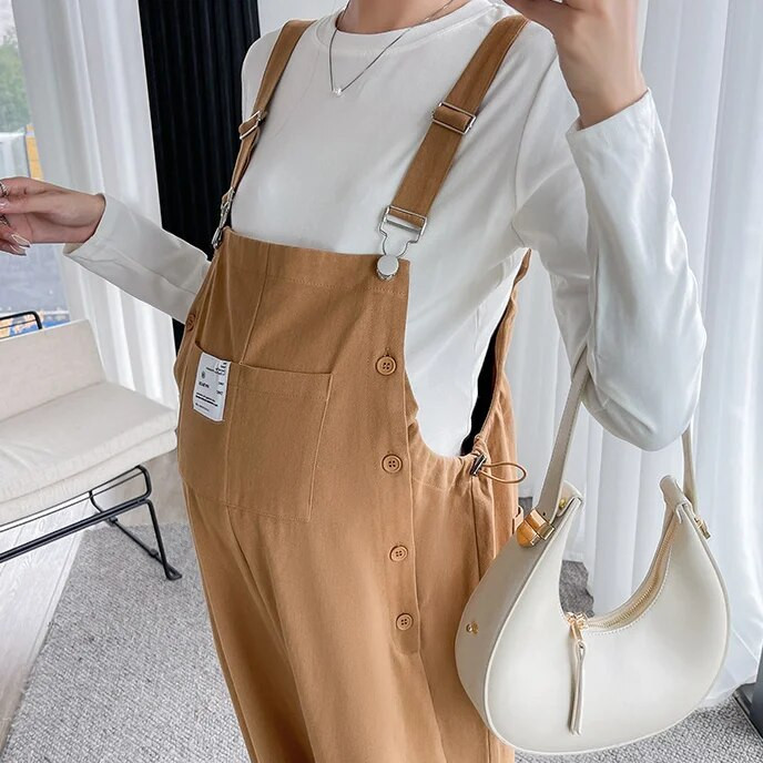 Pavasaris Ruduo Naujas Nėščiųjų Kombinezonai Kombinezonai Nėštumo Šliaužtinukai Drabužiai Laisvi Nėščiųjų dirželiai Kelnės Kelnės Drabužiai