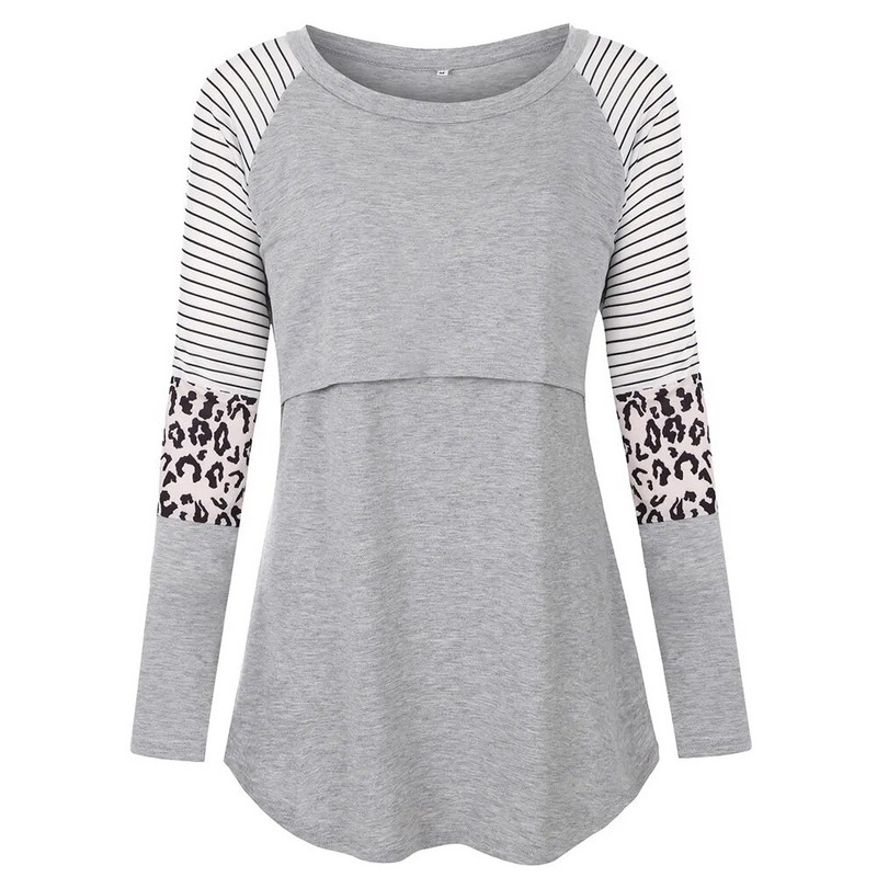 Rasedate T-särk, naiste ema, rase imetav beebi, pikkade varrukatega triibulised topid Maternidad Ropa Lactancia rinnaga toitmise T-särk