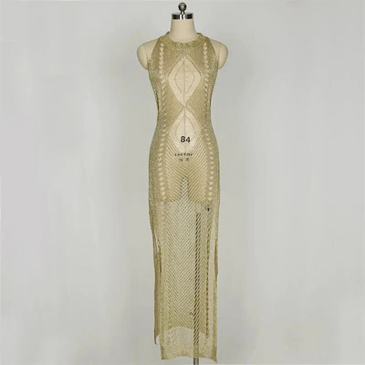 Seksi izdubljena haljina za fotografije trudnica Ženska pletena duga haljina Rekviziti za studijsko snimanje Bikini Cover Up