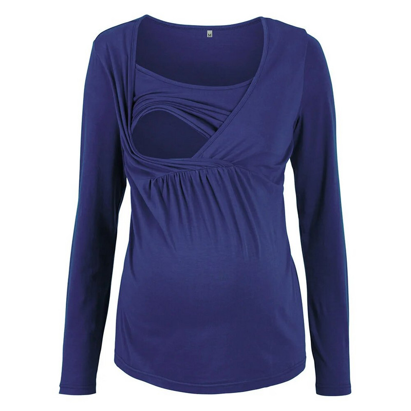 Κορυφαία ρούχα μητρότητας θηλασμού Casual μπλουζάκι θηλασμού εγκύων Γυναικεία ρούχα εγκυμοσύνης Plus μέγεθος S-5XL Χειμερινό