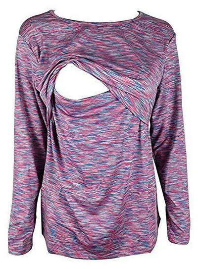 Grūtnieču apģērba topi ar garām piedurknēm T-krekls grūtniecēm Smieklīgi T krekli Grūtniecība, barošana ar krūti, T-krekls, apģērbs, barošanas tops