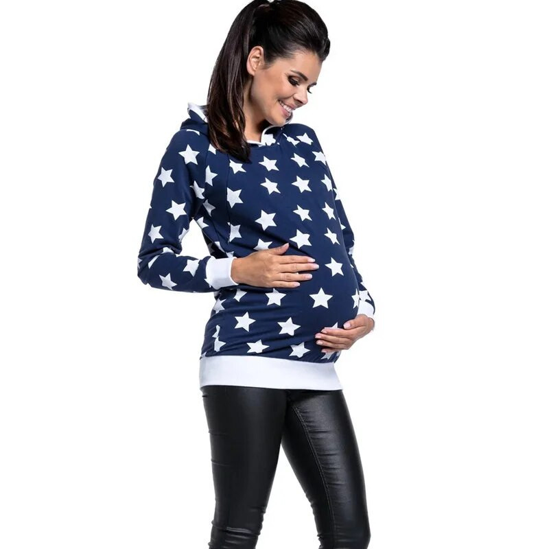 Μπλουζάκια εγκυμοσύνης Pentagram Ρούχα θηλασμού Γυναικεία μακρυμάνικη μπλούζα θηλασμού Ρούχα εγκυμοσύνης Μπλουζάκι εγκυμοσύνης