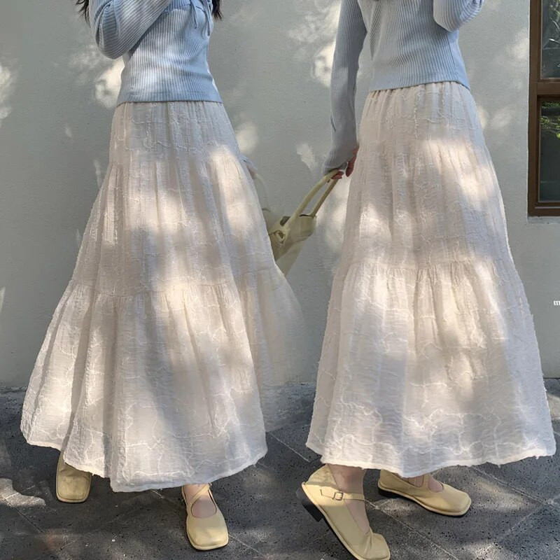 2023-as koreai stílusú kismamaszoknyák, magas derekú, patchwork, terhes női sifonszoknyák földig érő terheshasszoknyák