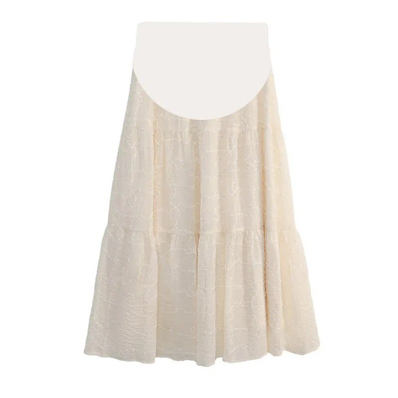 2023-as koreai stílusú kismamaszoknyák, magas derekú, patchwork, terhes női sifonszoknyák földig érő terheshasszoknyák