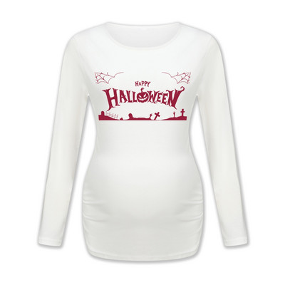 Jesenska odjeća za trudnice s printom smiješnog crtića Majice dugih rukava za trudnice velikih veličina Ženske vruće majice Odjeća za trudnice