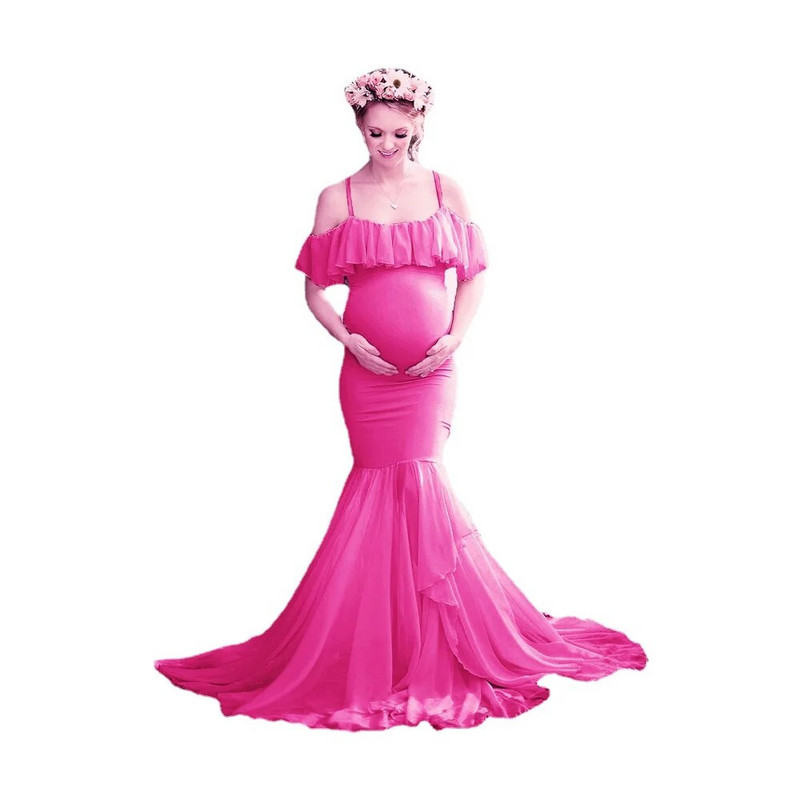 Grūtnieču kleitas fotogrāfiju rekvizīti, gara kleita grūtniecēm bez pleciem grūtniecēm Maxi Gown Baby Showers Fotosesija 2023