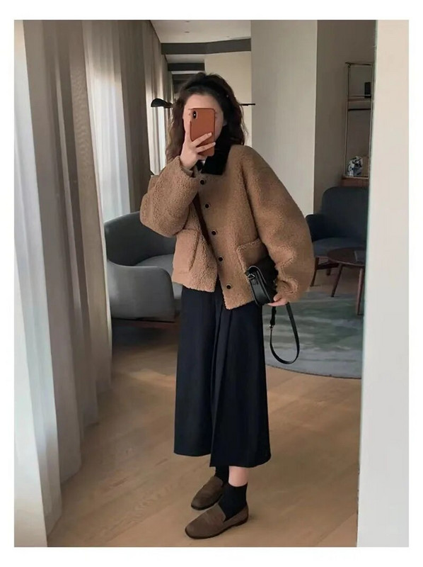 Plisirane suknje za trudnice veće veličine Suknja za trudnice visokog struka Duga labava kišobran suknja Vunene trudničke suknje Tople