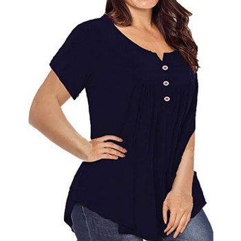Лятна нова тениска широка тениска с къс ръкав, ежедневна удобна тениска за бременни жени в различни цветове