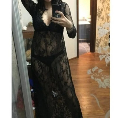 Mildsown női V-nyakú ruha, csipke kismama hosszú ruhák Fényképezési fényképezés Terhes ruhák Fényképezési kellékek