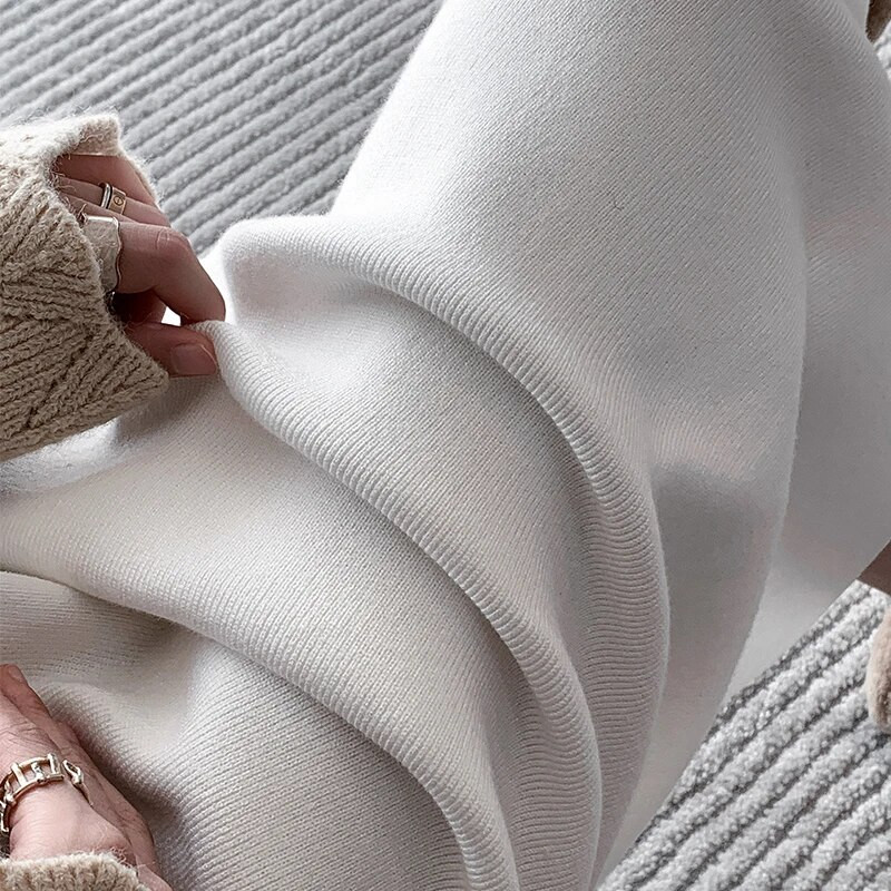 Grūtniecēm Zīmuļu svārki ar augstu vidukli uz sāniem sadalīti grūtnieču taisni svārki vienkrāsaini grūtniecēm vilnas svārki adāmām drēbēm