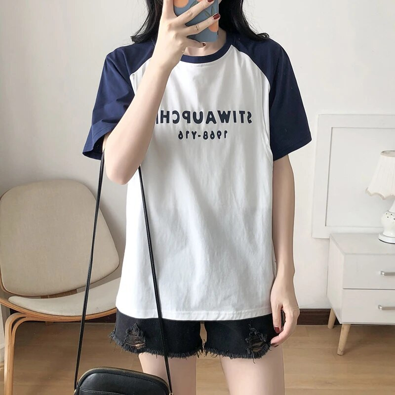 Zīdīšanas perioda atvēršana no abām pusēm Vasaras kokvilna, barojoša māte, augšdaļa Mājas apģērbs T-krekls Grūtnieces Apģērbs 6071B