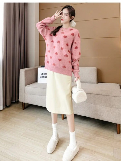 Zimska baršunasta suknja za trudnice Ženska moda korejskog dizajna od pamučnog samta