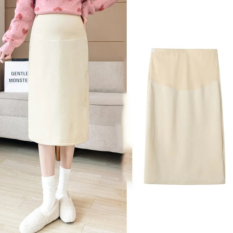 Zimska baršunasta suknja za trudnice Ženska moda korejskog dizajna od pamučnog samta