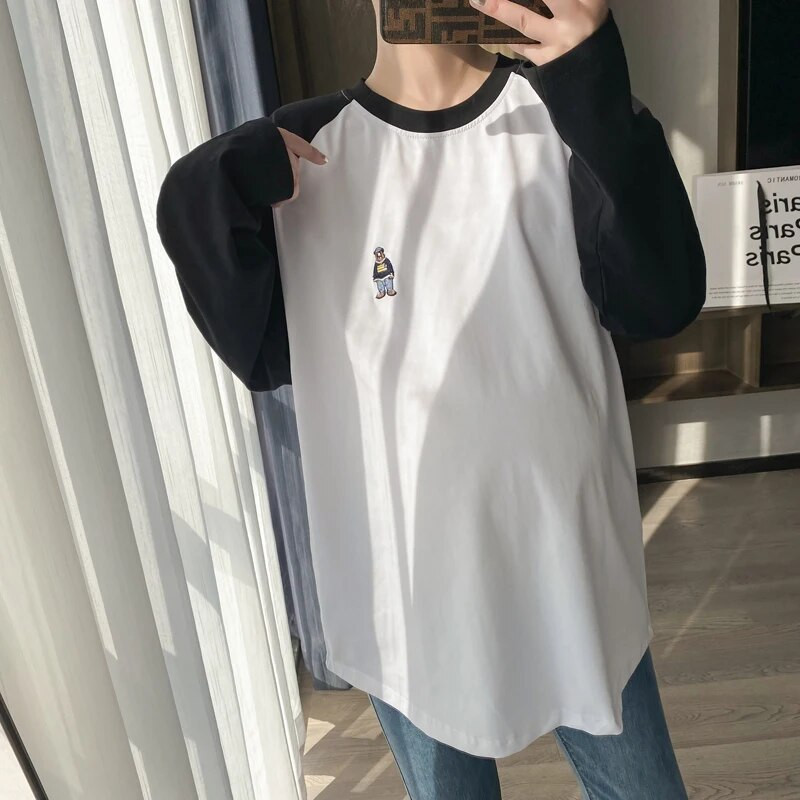 Izvezena majica kratkih rukava i ramena, patchwork bočni otvori, odjeća za dojenje, odjeća za mame, trudnice 8589