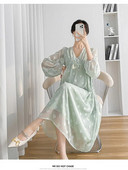 Kevad-sügis pikkade varrukatega rasedatele mõeldud Dobby šifoonist kahekihiline kleit rasedatele naistele rannakleit, magus rasedus-puhkuseriided