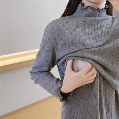 Grūtnieču topi grūtniecēm Barošana T-krekls Grūtnieču apģērbs Pavasaris Rudens 2228