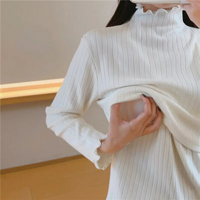 Grūtnieču topi grūtniecēm Barošana T-krekls Grūtnieču apģērbs Pavasaris Rudens 2228