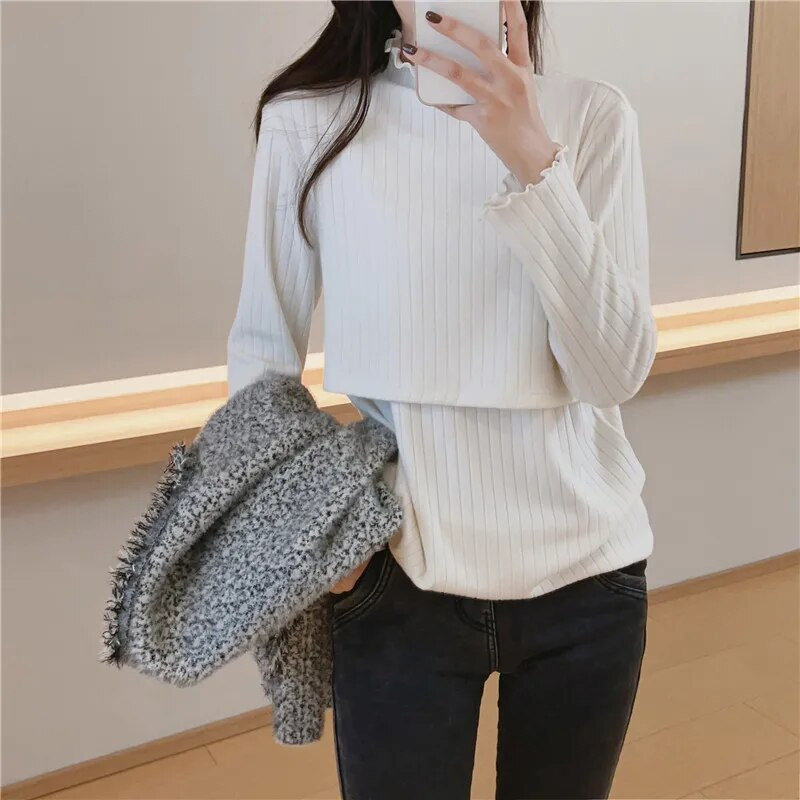 Grūtnieču topi grūtniecēm Barošana T-krekls Grūtnieču apģērbs Pavasaris Rudens 2228