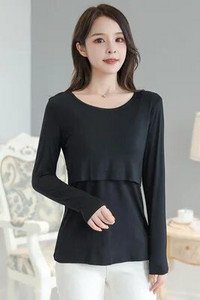 QU Gornja odjeća za dojenje Ležerna majica za trudnice Ženska odjeća za trudnice u velikim veličinama M-2XL Jesen Zima