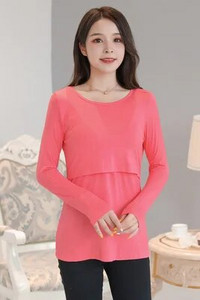 QU Gornja odjeća za dojenje Ležerna majica za trudnice Ženska odjeća za trudnice u velikim veličinama M-2XL Jesen Zima