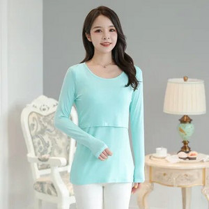 QU Gornja odjeća za dojenje Ležerna majica za trudnice Ženska odjeća za trudnice u velikim veličinama M-2XL Jesen Zima