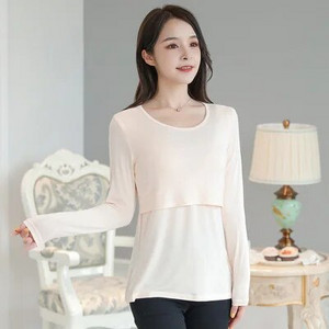 QU Gornja odjeća za dojenje Ležerna majica za trudnice Ženska odjeća za trudnice u velikim veličinama M-2XL Jesen Zima