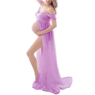 Proljeće Jesen Trudničke haljine Par Rekviziti za trudničke haljine Maxi trudničke haljine Cvjetna haljina Fotografiranje