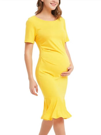 Γοργόνα μητρότητας για Baby Shower Party Photo Shoot Bodycon Φόρεμα εγκυμοσύνης Ρούχα για έγκυες γυναίκες