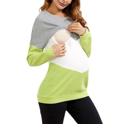 Нови есенни и зимни суичъри за бременни и кърмачки Зимни есенни дрехи за бременни жени Тениски за кърмене на бременни жени Горнища