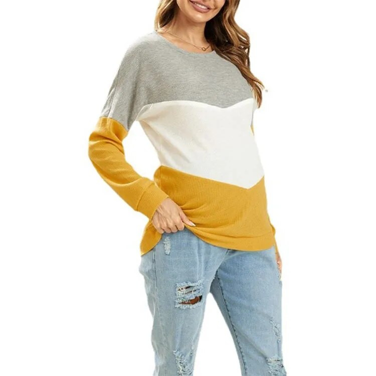 Jauni Rudens Ziemas Grūtniecība Barošanas Džemperi Ziemas Rudens Grūtniecības Apģērbi Grūtniecēm Zīdīšanas T krekli Topi