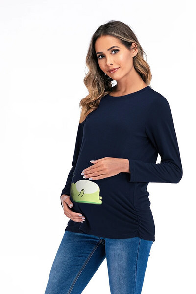 Majica za trudnice s printom za bebe, majica s dugim rukavima, majica na trbuščić Odjeća za trudnice Majice za trudnice Odjeća za trudnice