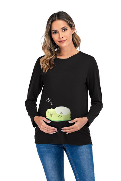 Majica za trudnice s printom za bebe, majica s dugim rukavima, majica na trbuščić Odjeća za trudnice Majice za trudnice Odjeća za trudnice