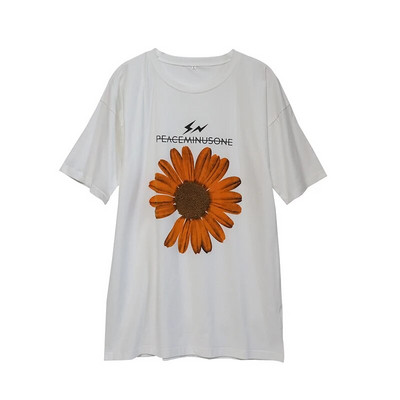 Višebojna majica kratkih rukava Sun Flower, ljetna majica kratkih rukava za trudnice i gornji dio odjeće za trudnice 3928P