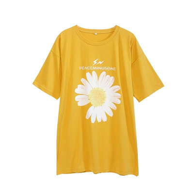 Višebojna majica kratkih rukava Sun Flower, ljetna majica kratkih rukava za trudnice i gornji dio odjeće za trudnice 3928P