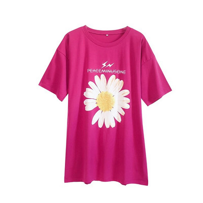 Višebojna majica kratkih rukava Sun Flower, ljetna majica kratkih rukava za trudnice i gornji dio odjeće za trudnice 3928P