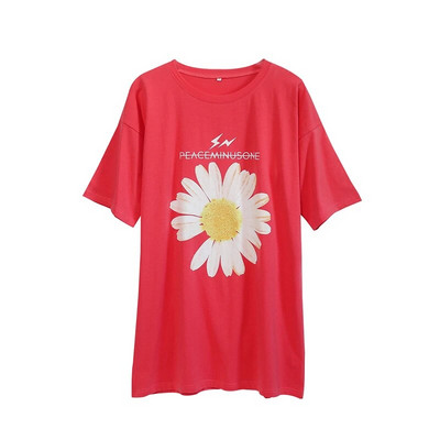 Višebojna majica kratkih rukava Sun Flower, ljetna majica kratkih rukava za trudnice i gornji dio odjeće za trudnice 3928P