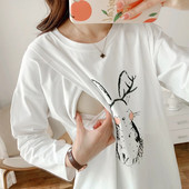 Srednja i duga široka ženska majica kratkih rukava za hranjenje, visokokvalitetna pamučna odjeća za trudnice i dojilje 5016B