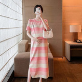 Grūtniecēm Mīksta auduma brīva, ērta kleita Grūtnieču kleita ar īsām piedurknēm, ikdienišķa grūtnieču kleita