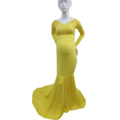 Σέξι φορέματα εγκυμοσύνης χωρίς ώμους για φωτογράφιση έγκυων μάξι φόρεμα εγκυμοσύνης για γυναίκες Baby shower μωβ