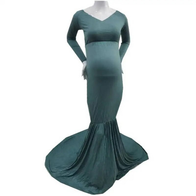 Σέξι φορέματα εγκυμοσύνης χωρίς ώμους για φωτογράφιση έγκυων μάξι φόρεμα εγκυμοσύνης για γυναίκες Baby shower μωβ