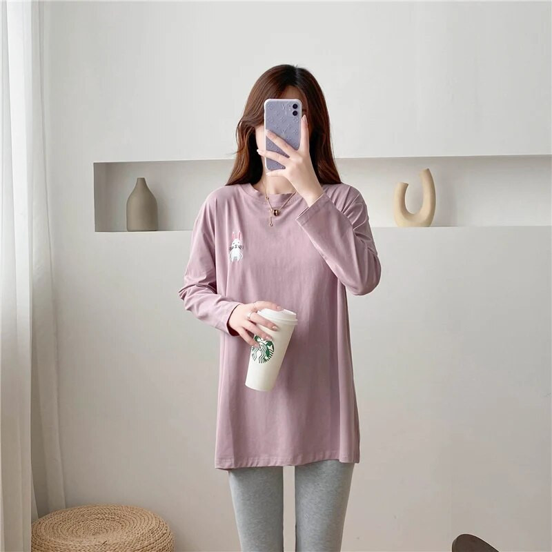 2022 Majica za trudnice za dojilje Dugi rukavi Proljetna i jesenska odjeća za dojenje Odjeća za majke 27/8/9