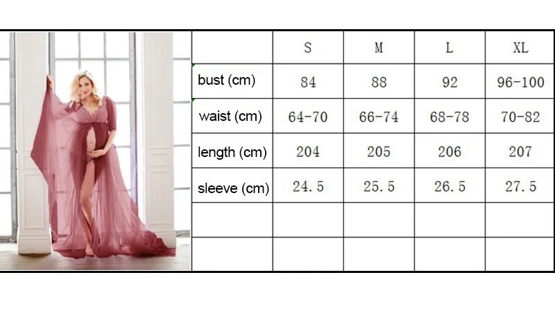 Seksi čipkane dugine mrežaste haljine za trudnice Dugačka trudnička haljina Fotografiranje trudnica Maxi haljina Rekviziti za fotografiranje