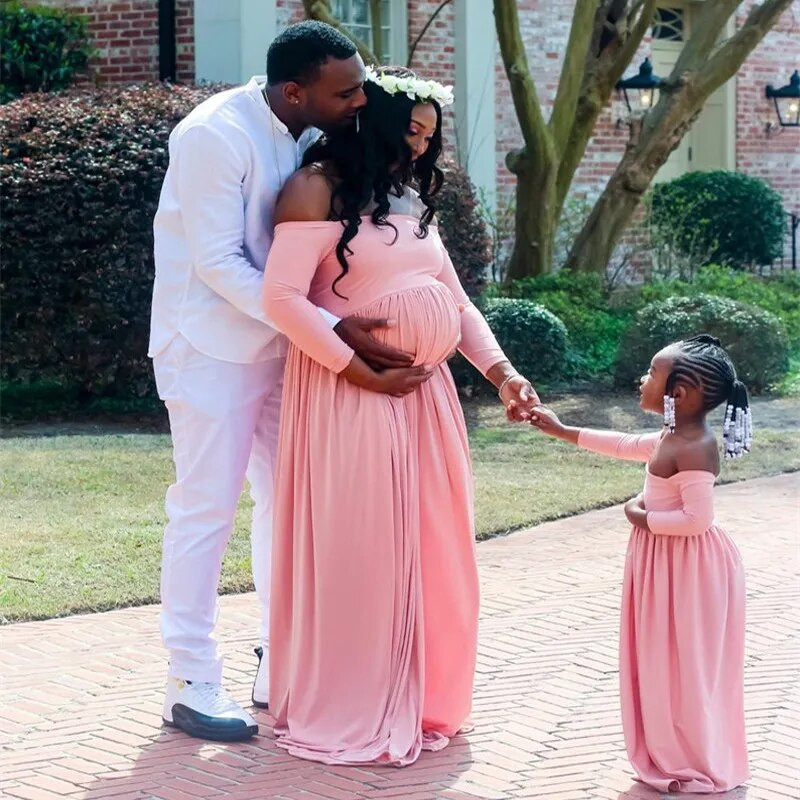 Trudničke haljine za fotografiranje Slatka odjeća mama i ja Ženske haljine za tuširanje za bebe Ženske haljine za trudnice 2022.